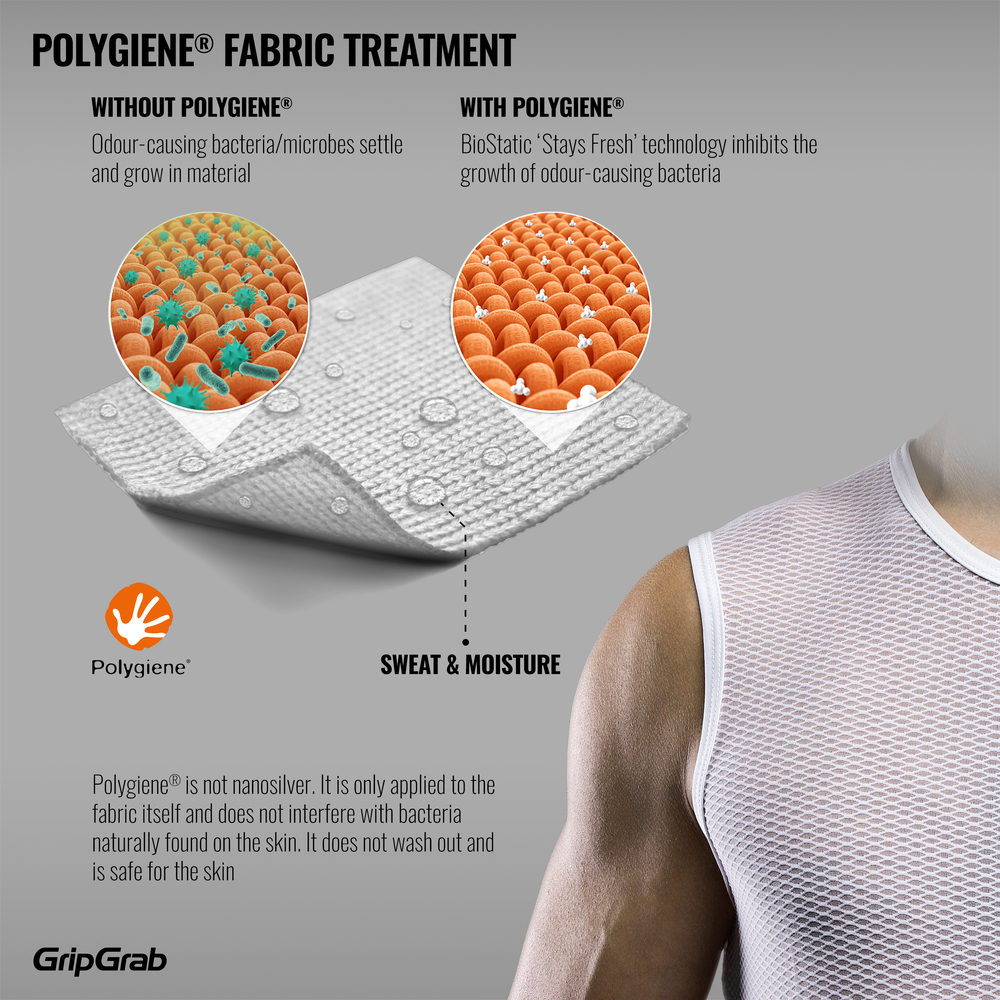 GripGrab Ultralight Mesh svedundertrøje uden ærmer hvid