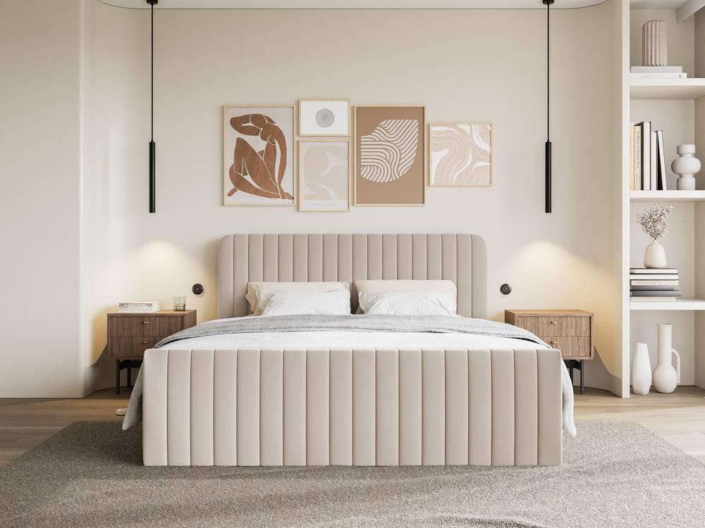 NADUVI Collection Boxspring Adrien chenille met opbergvak 200x200