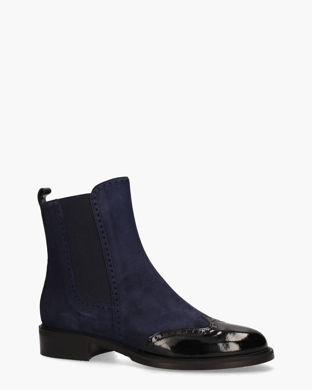 Lilian 12270 Donkerblauw/Zwart Dames Chelseaboots