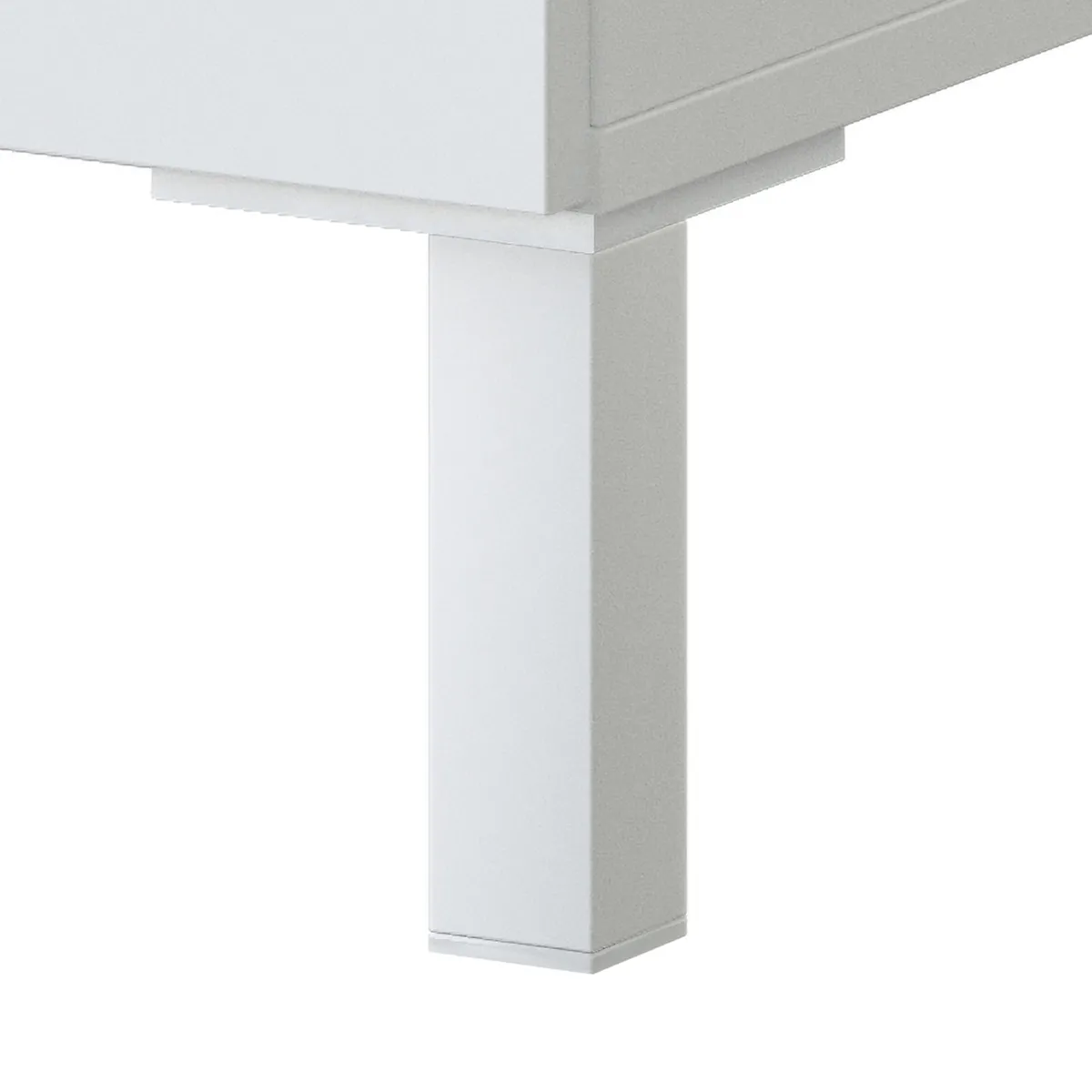 pegane Buffet Meuble Cuisine 4 Portes Blanc