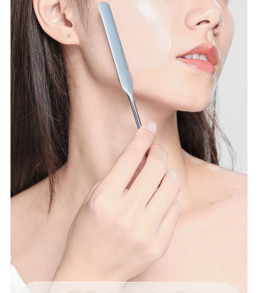 Lactacia - Foundation spatel / make-up palet / set van roestvrij staal