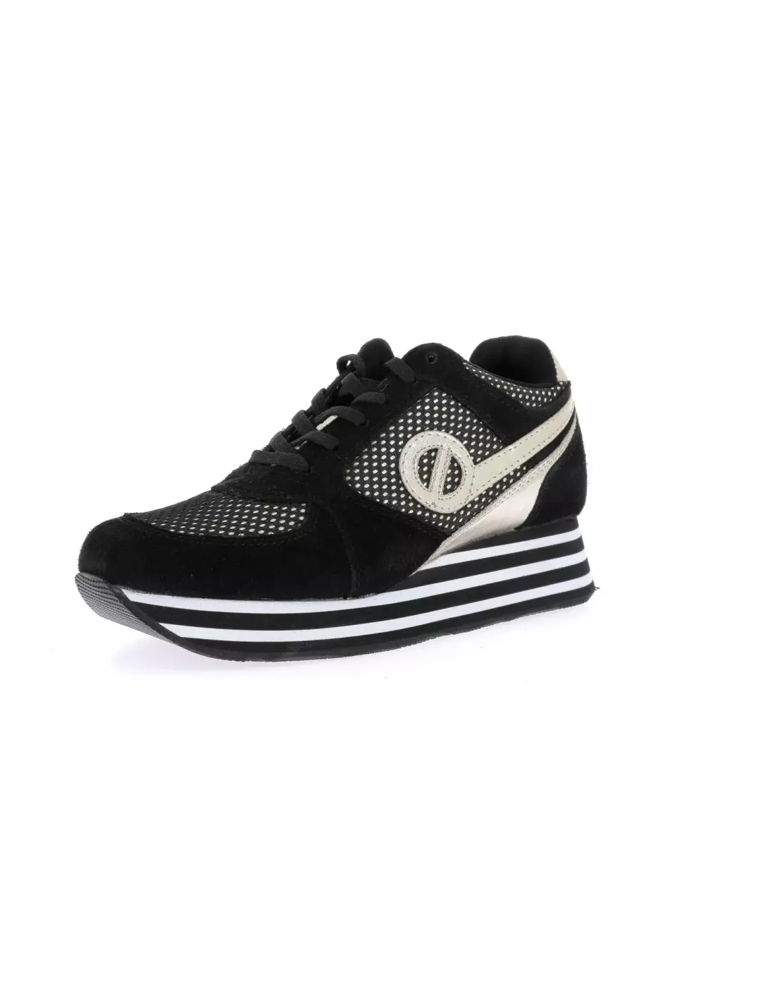 NO NAME PARKO JOGGER - Baskets SUEDEREFLETBLACKGOLD