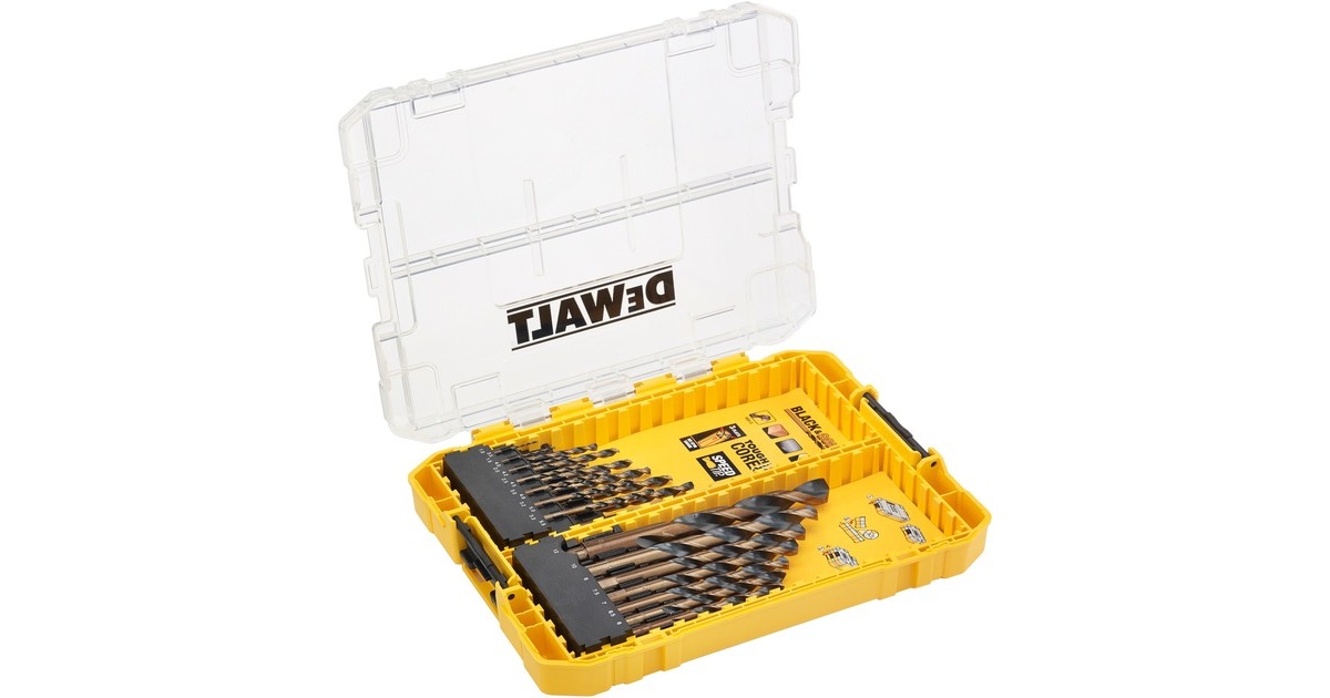 DEWALTBlack & gold HSS-G Metaalboor Set DT70755-QZ boorset  (21-delig,  in Tough Case)