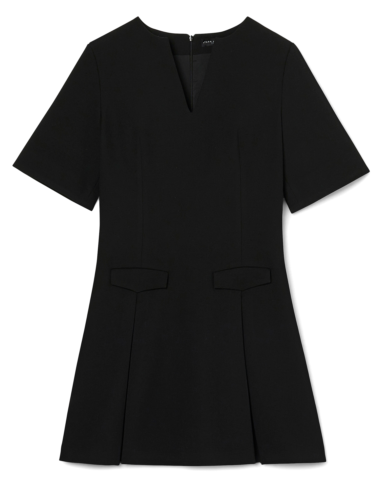 RIYU - Robe courte évasée plissée | Noir