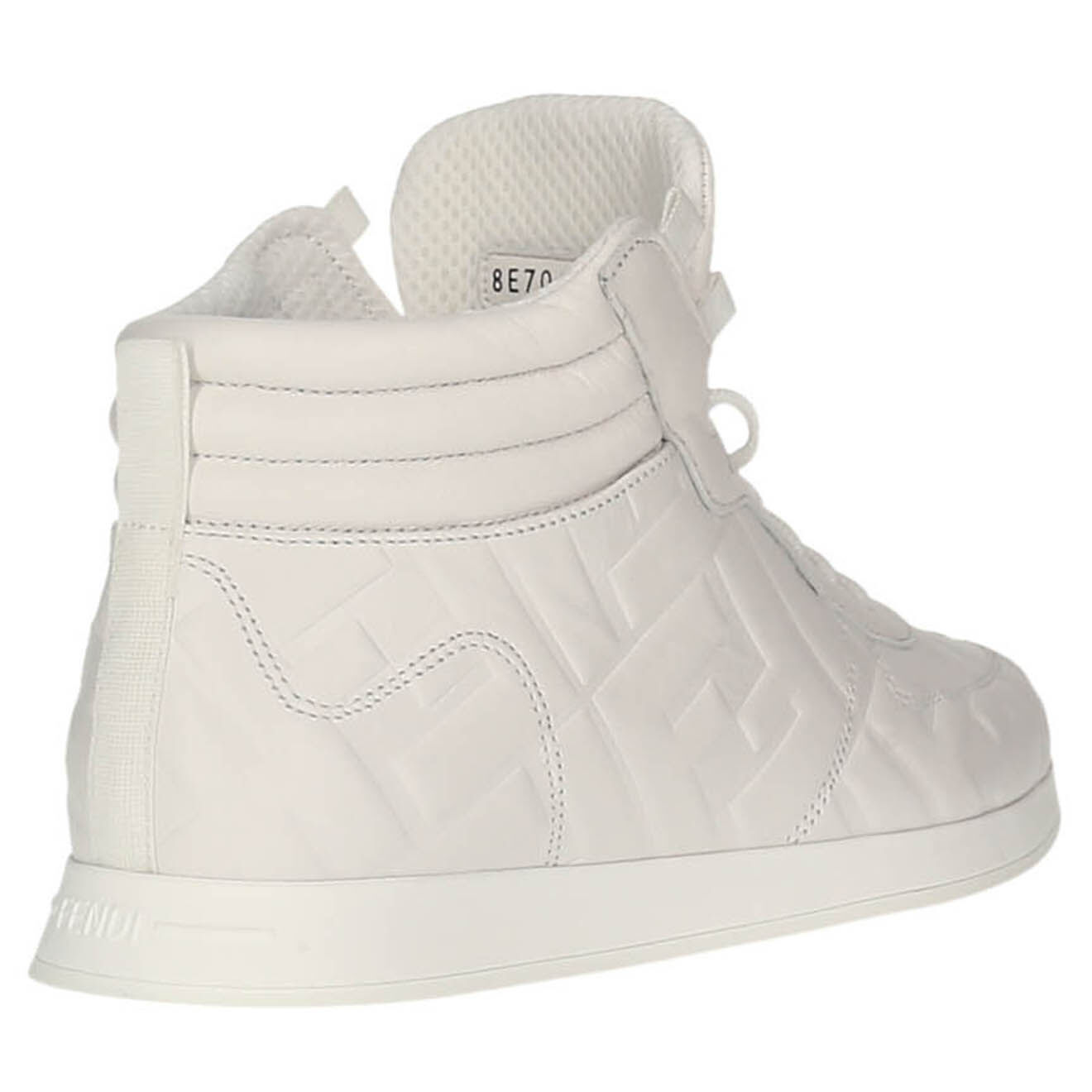 Fendi Baskets en Cuir montantes blanches