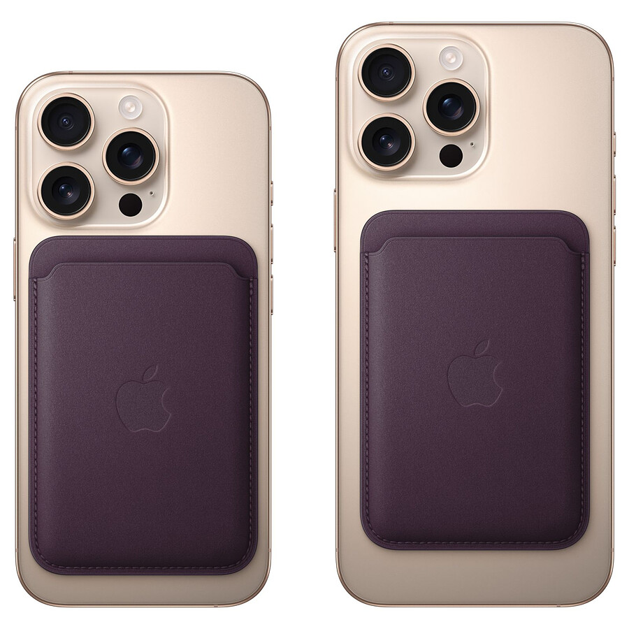 Apple Porte-cartes en tissage fin avec MagSafe pour Apple iPhone - Mûre