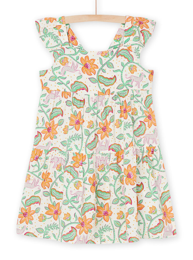 Robe écrue à imprimé fleuri