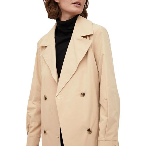 Vila - VIMERSIN LONG TRENCHCOAT Beige