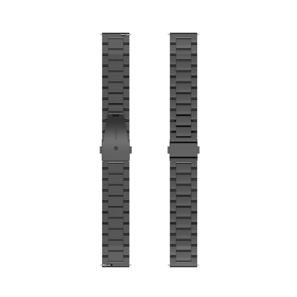 INF Klokkereim 22 mm Huawei Watch GT / Magic / TicWatch Pro rustfritt stål Sort