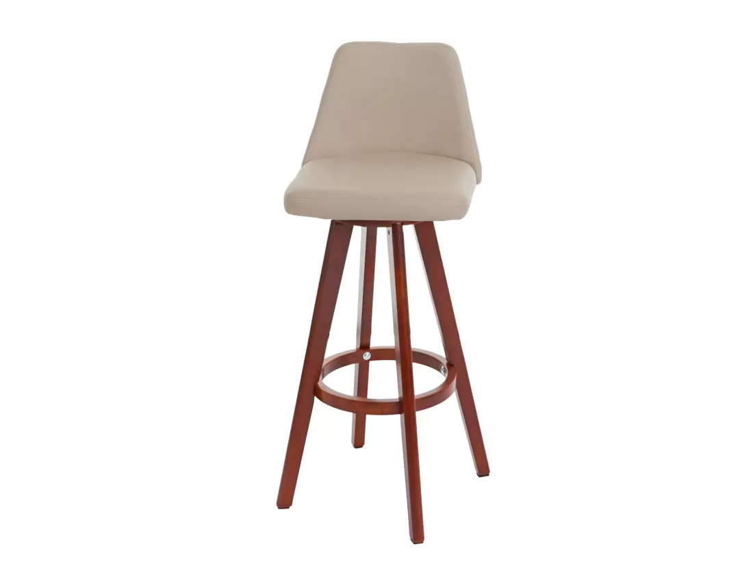 Tabouret de bar MCW-C43 (lot de 2), crème