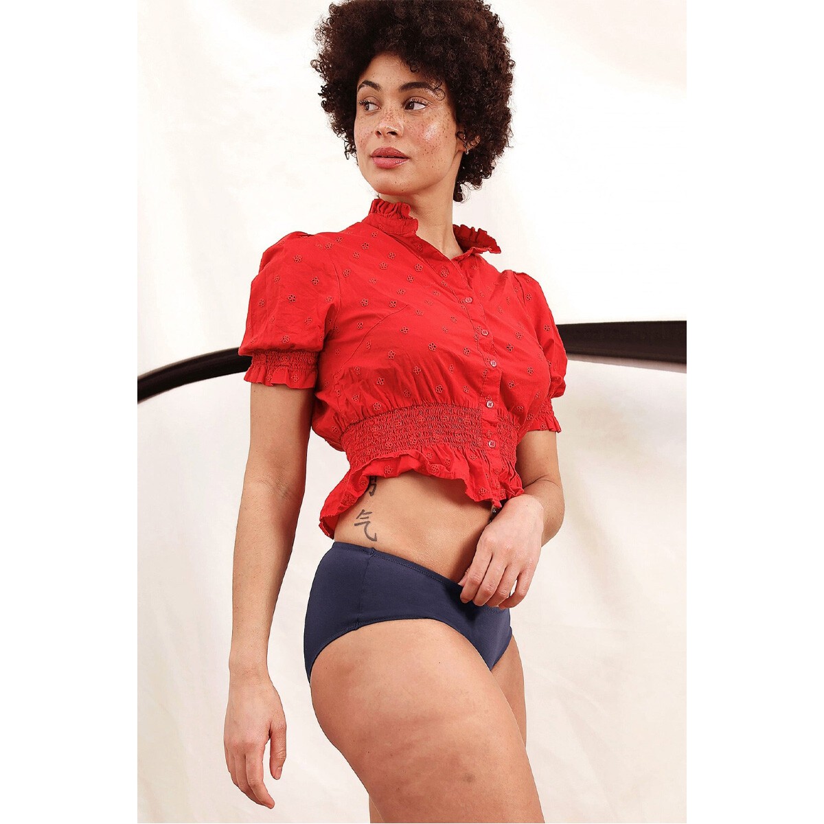 Duo de shortys menstruels - Nina - Flux moyens  - Bleu