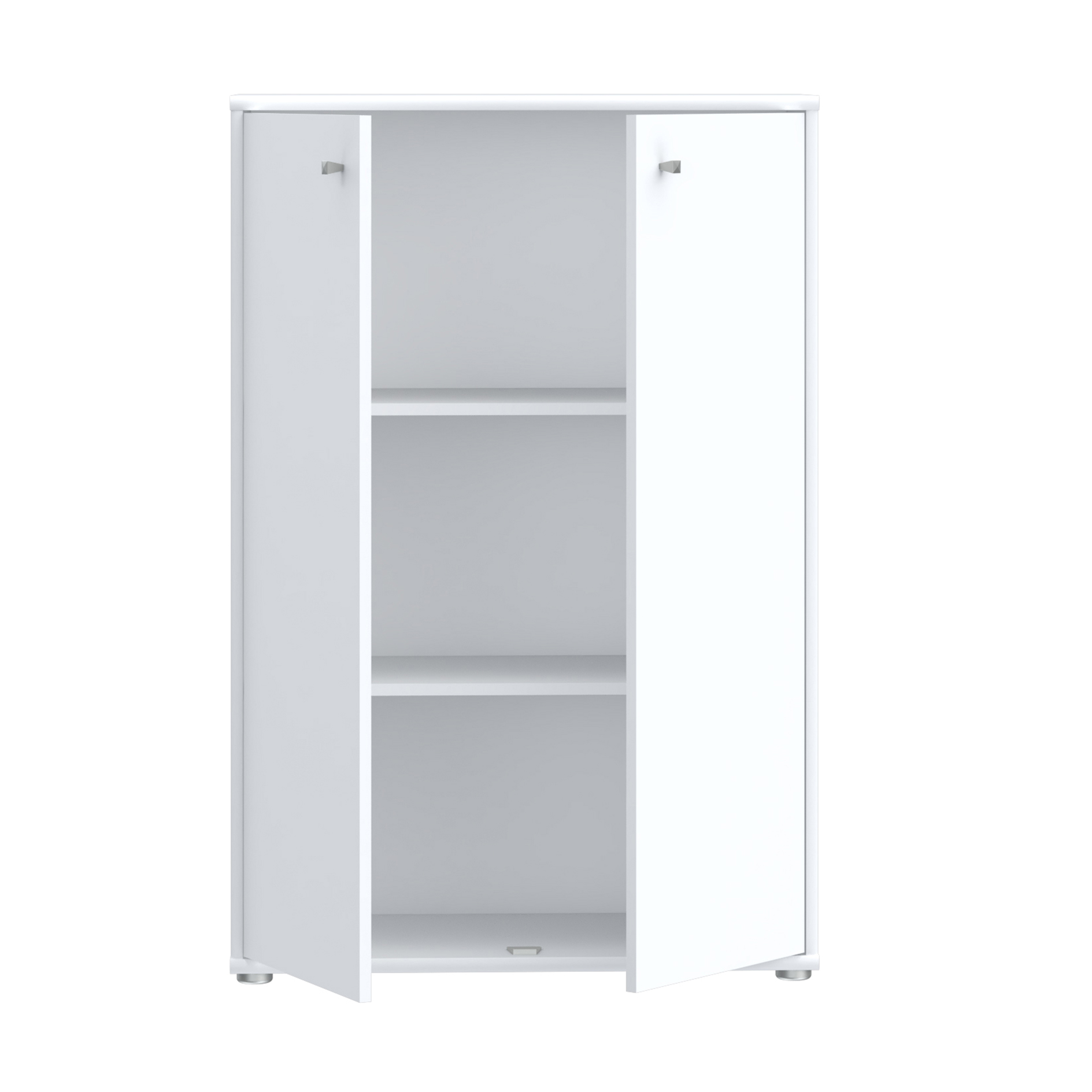 Kommode - weiß - 2 Türen - 74x111 cm