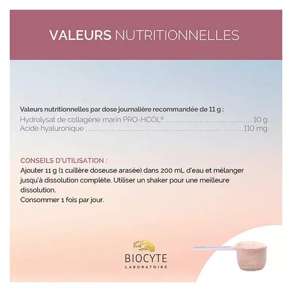 Biocyte Collagen Max Colágeno Marinho 10g Ácido Hialurônico Antienvelhecimento 220g