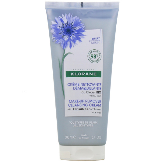 Klorane crème nettoyante démaquillante au bleuet - Tous types de peau