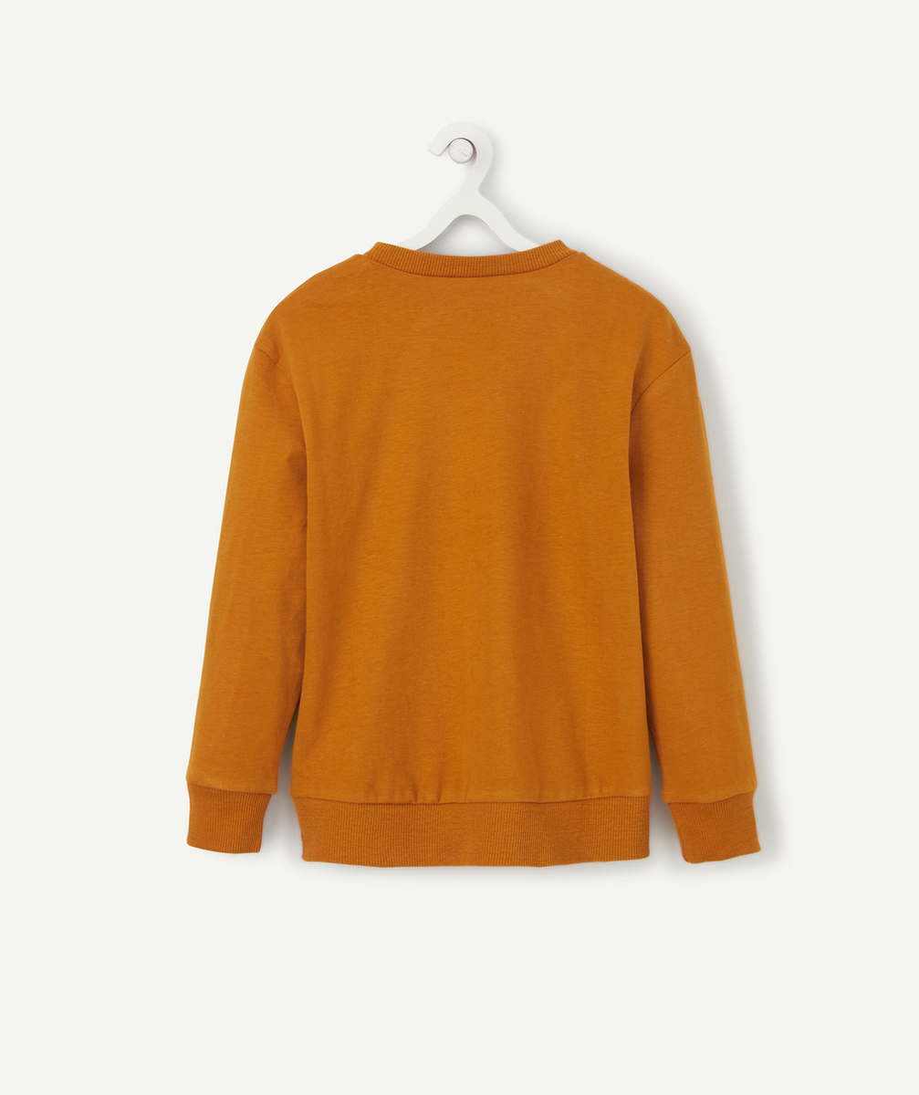 LE T-SHIRT ORANGE AVEC ANIMATIONS EN FIBRES RECYCLÉES GARÇON