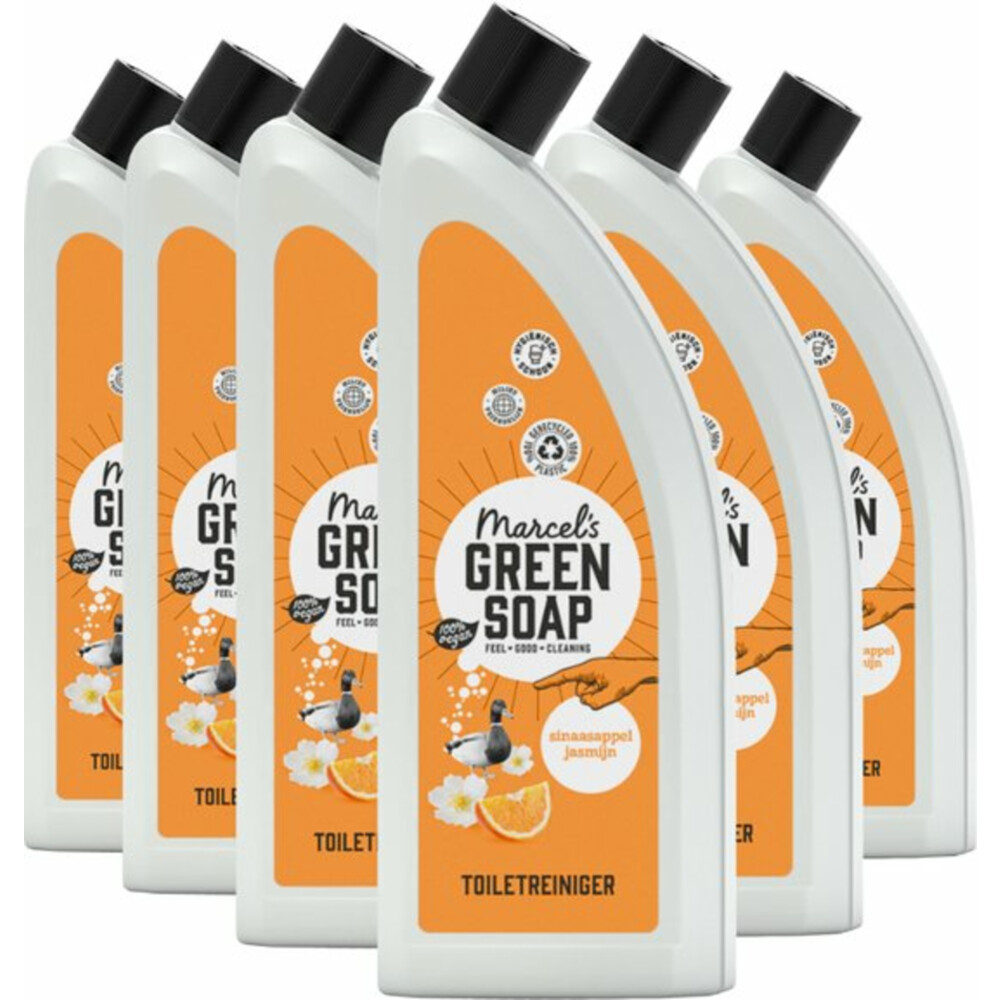 6x Marcel's Green Soap Toiletreiniger Sinaasappel & Jasmijn750 ml