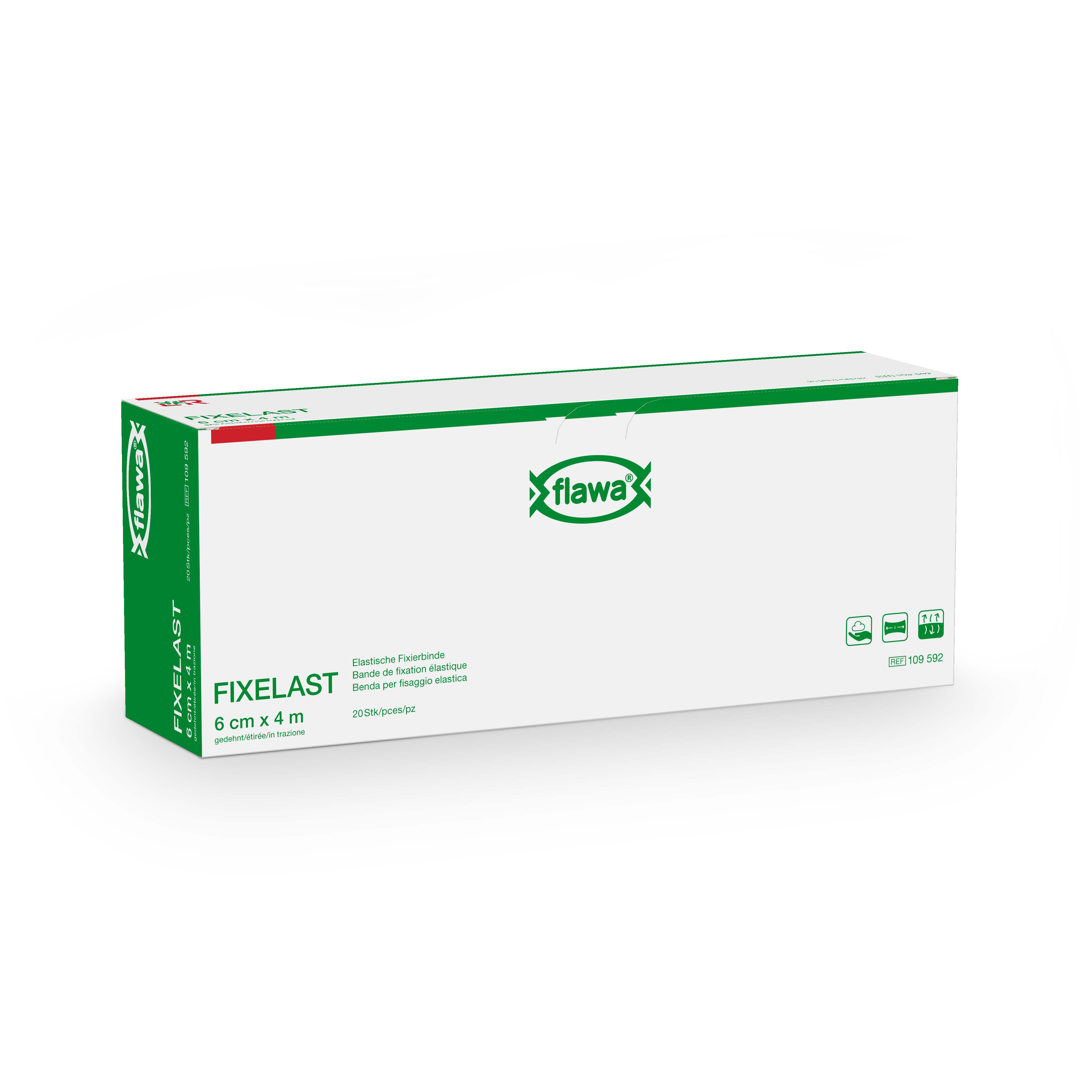 FLAWA Fixelast Fixierbinde 6cmx4m in Cellux 20 Stk