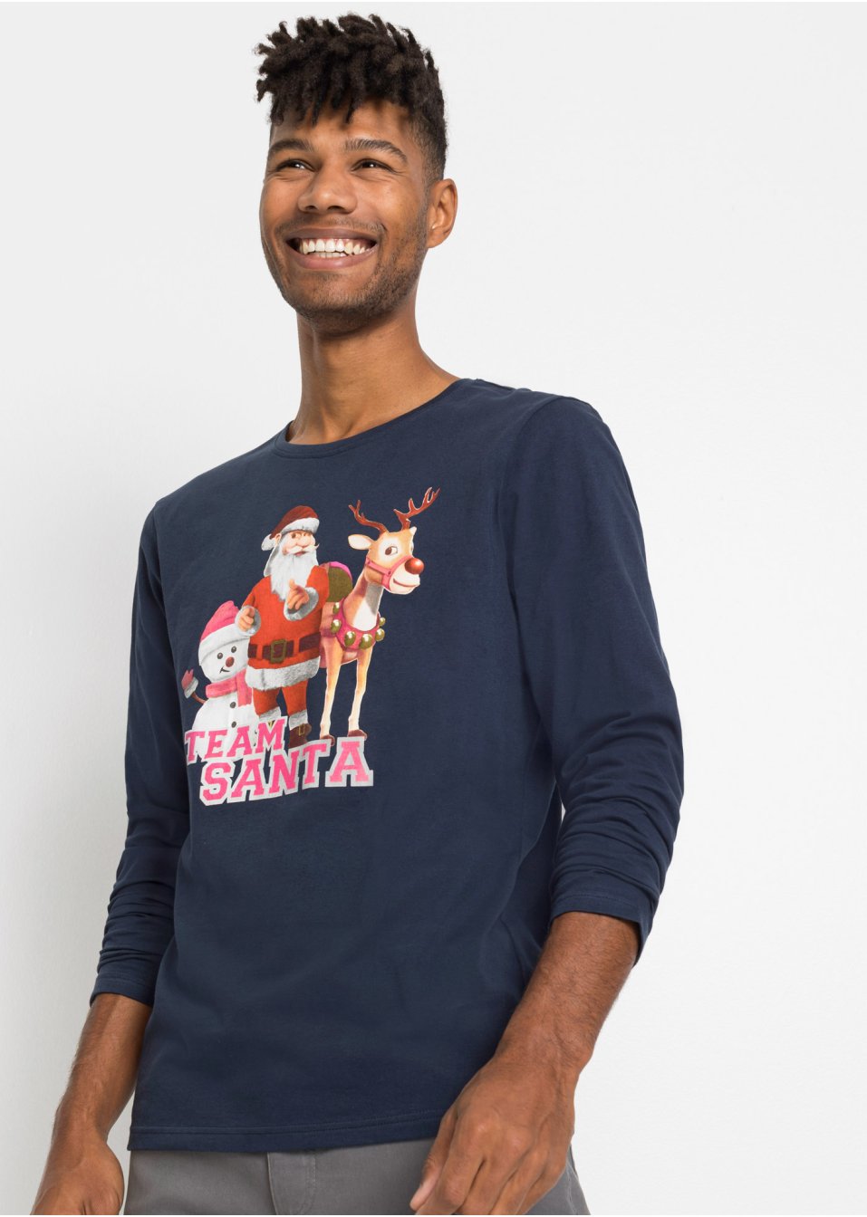 T-shirt manches longues avec motif de Noël
