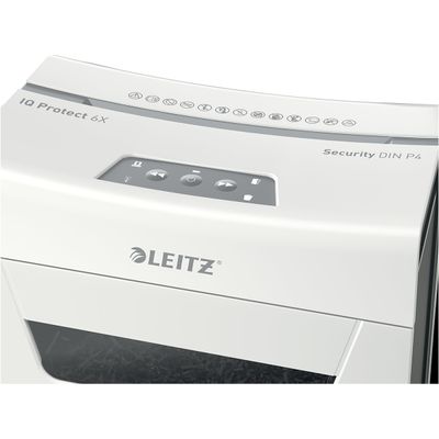 Leitz IQ Protect 6X - destructeur de documents coupe croisée - 6 feuilles - Corbeille 10 litres