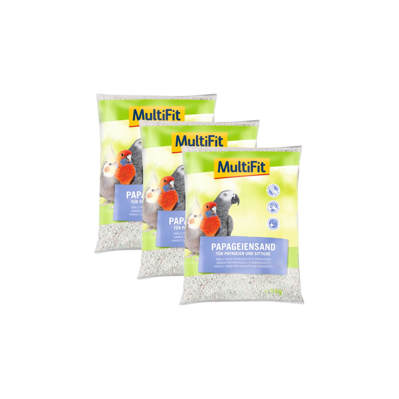 MultiFit Papageiensand 3x5 kg