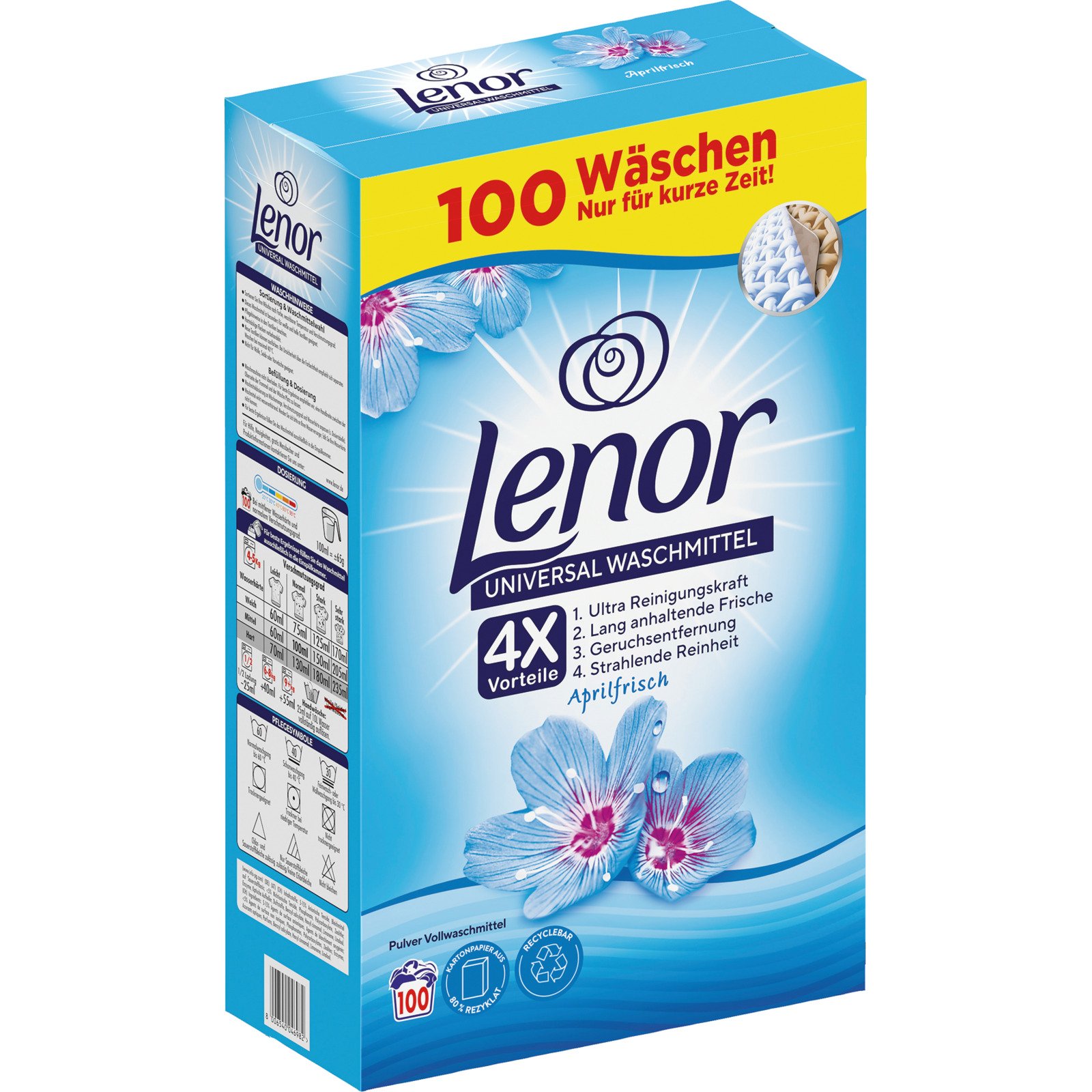Lenor Waschmittel Pulver 2in1 Aprilfrisch 100 WG