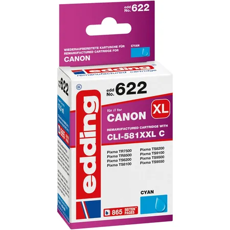 edding Canon Tintenpatronen ersetzt Canon CLI-581XXLC cyan