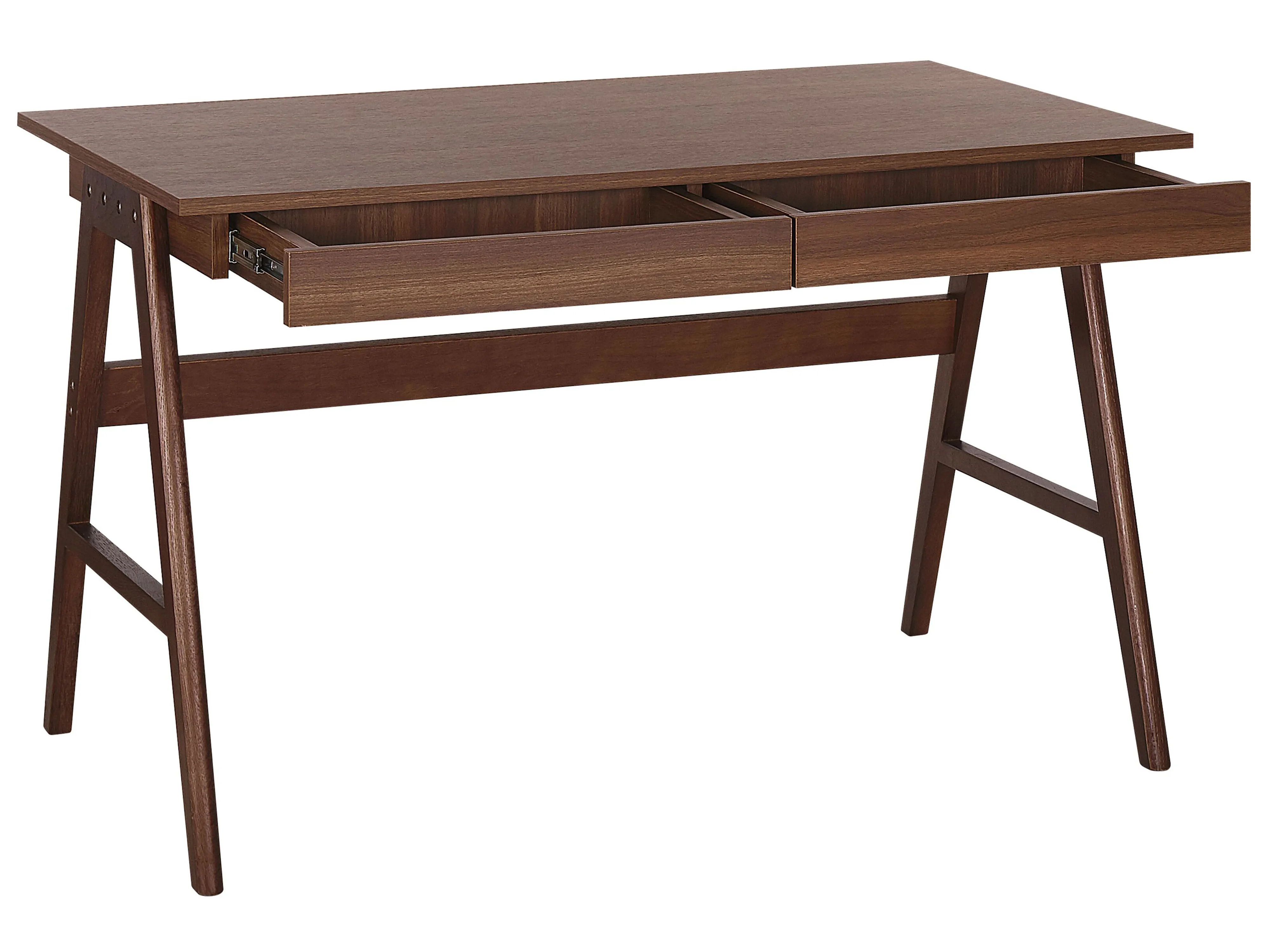 Bureau SHESLAY Donkerbruin 120 cm 70 cm met lades