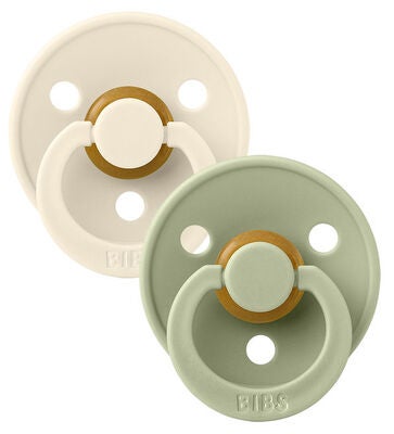 BIBS Smokk Colour 2-pack Lateks Størrelse 1, Ivory/Sage