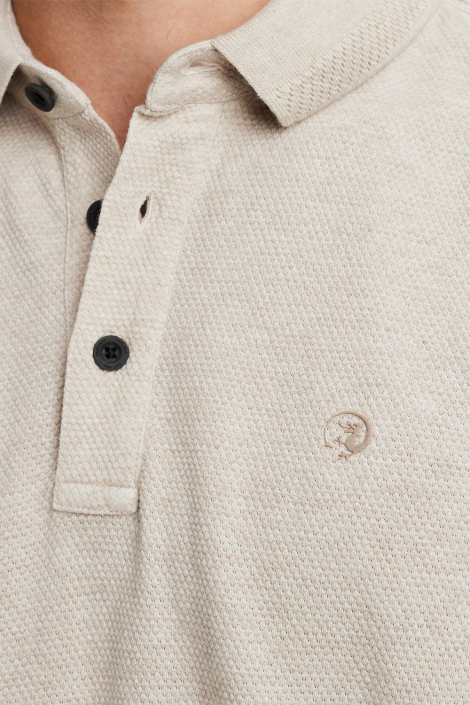 Cast Iron beige heren polo