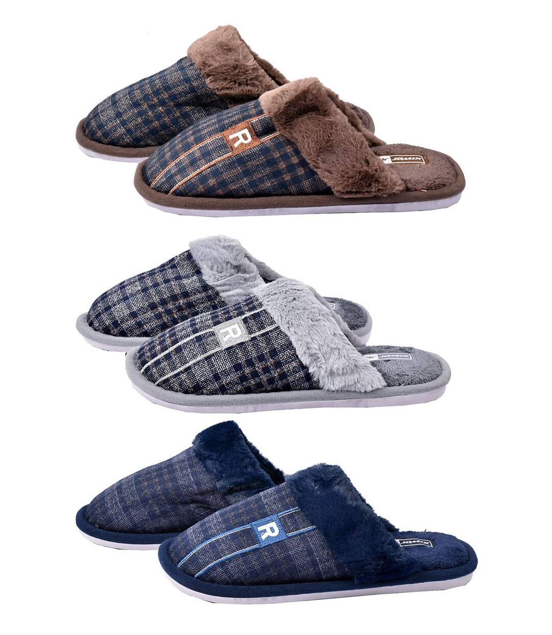 PANTOUFLE Homme PREMIUM MU3405 GRIS