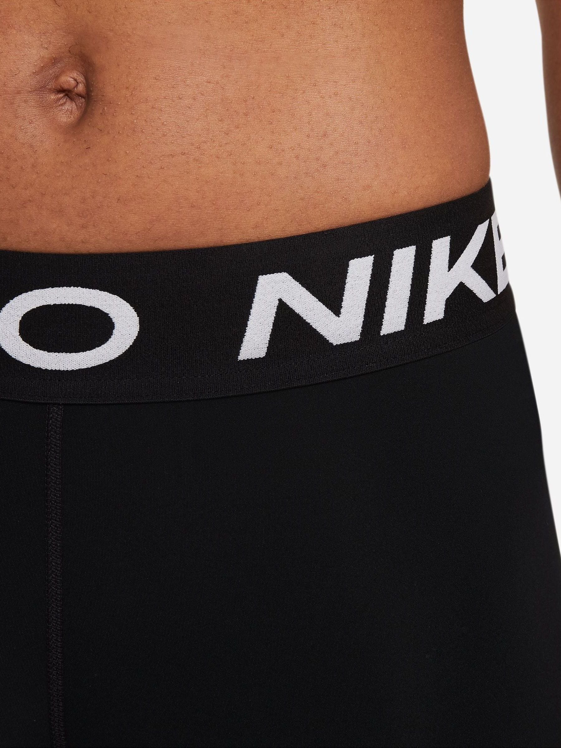 Zwart - Nike Pro Mid Rise legging met mesh-panelen