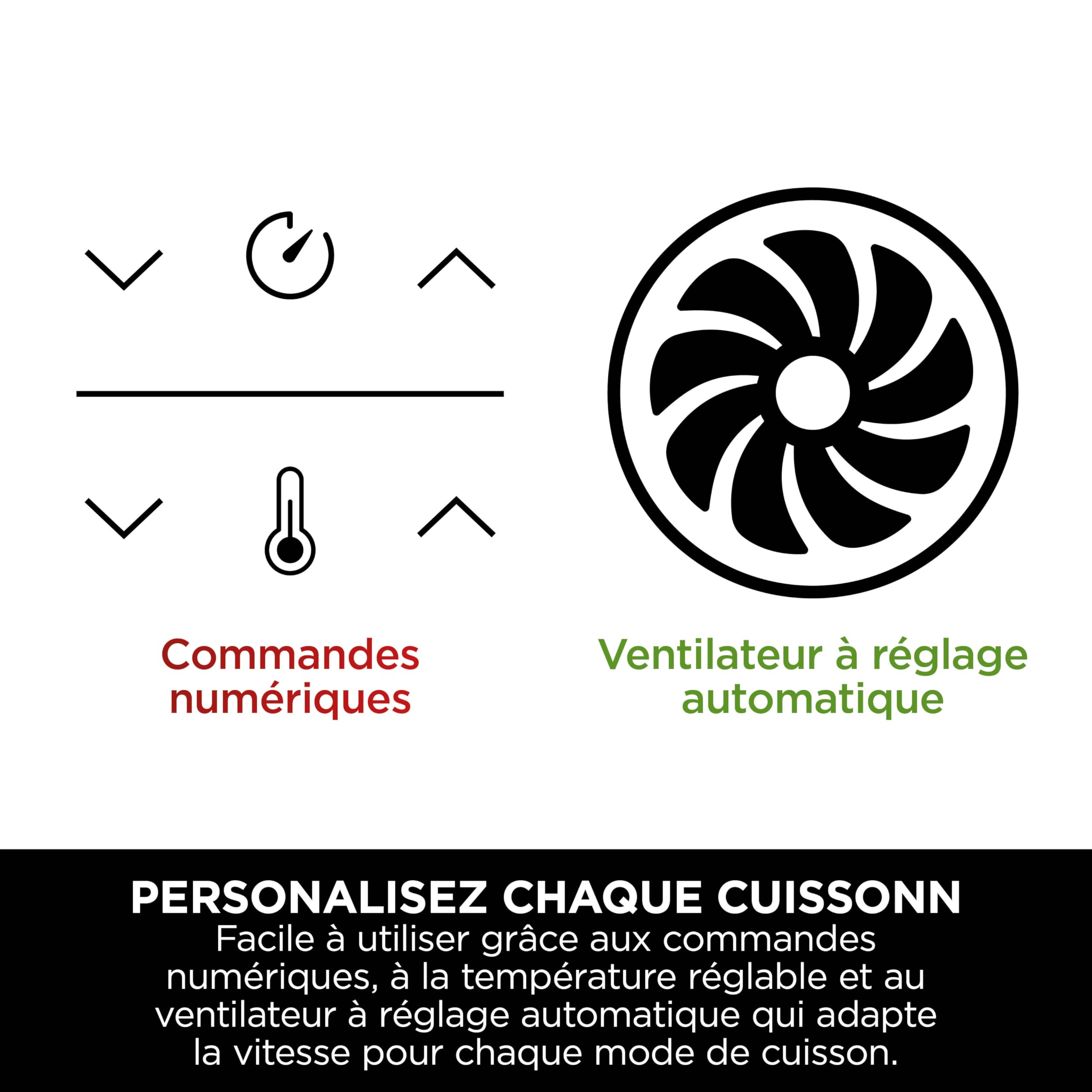 NINJA Dual Zone Max Air Fryer 2 Compartiments, Capacité Familiale de 9,5L, Max 240°C, Air Fryer 6-en1, Pièces Antiadésives Amovibles Lavables Au Lave-