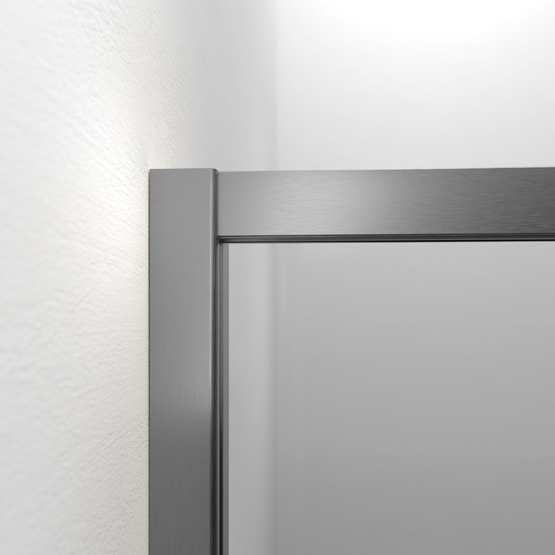 Sealskin Contour inloopdouche type A3 138x200 cm, 6 mm helder veiligheidsglas met antikalklaag mat grijs