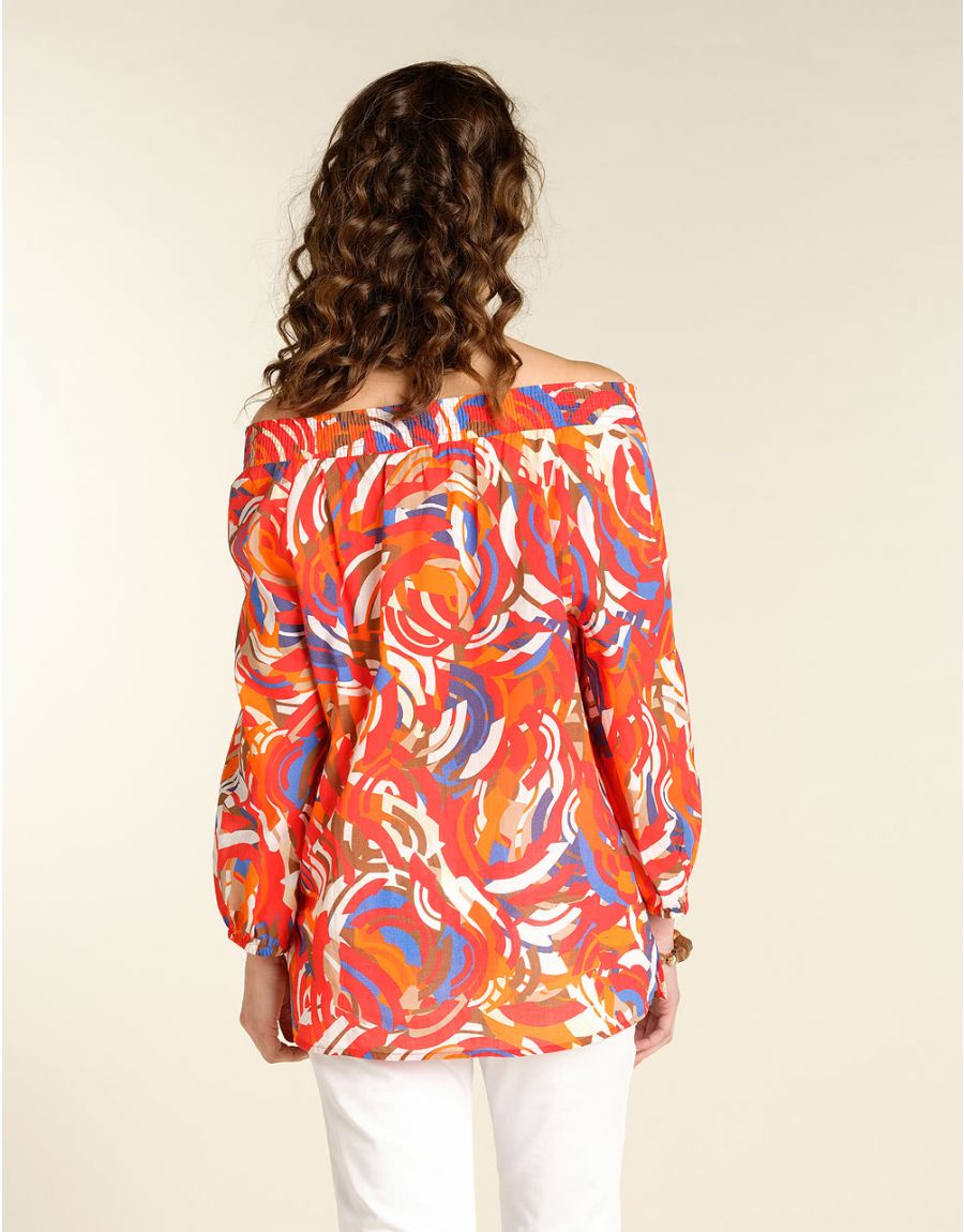 Blouse en coton rouge