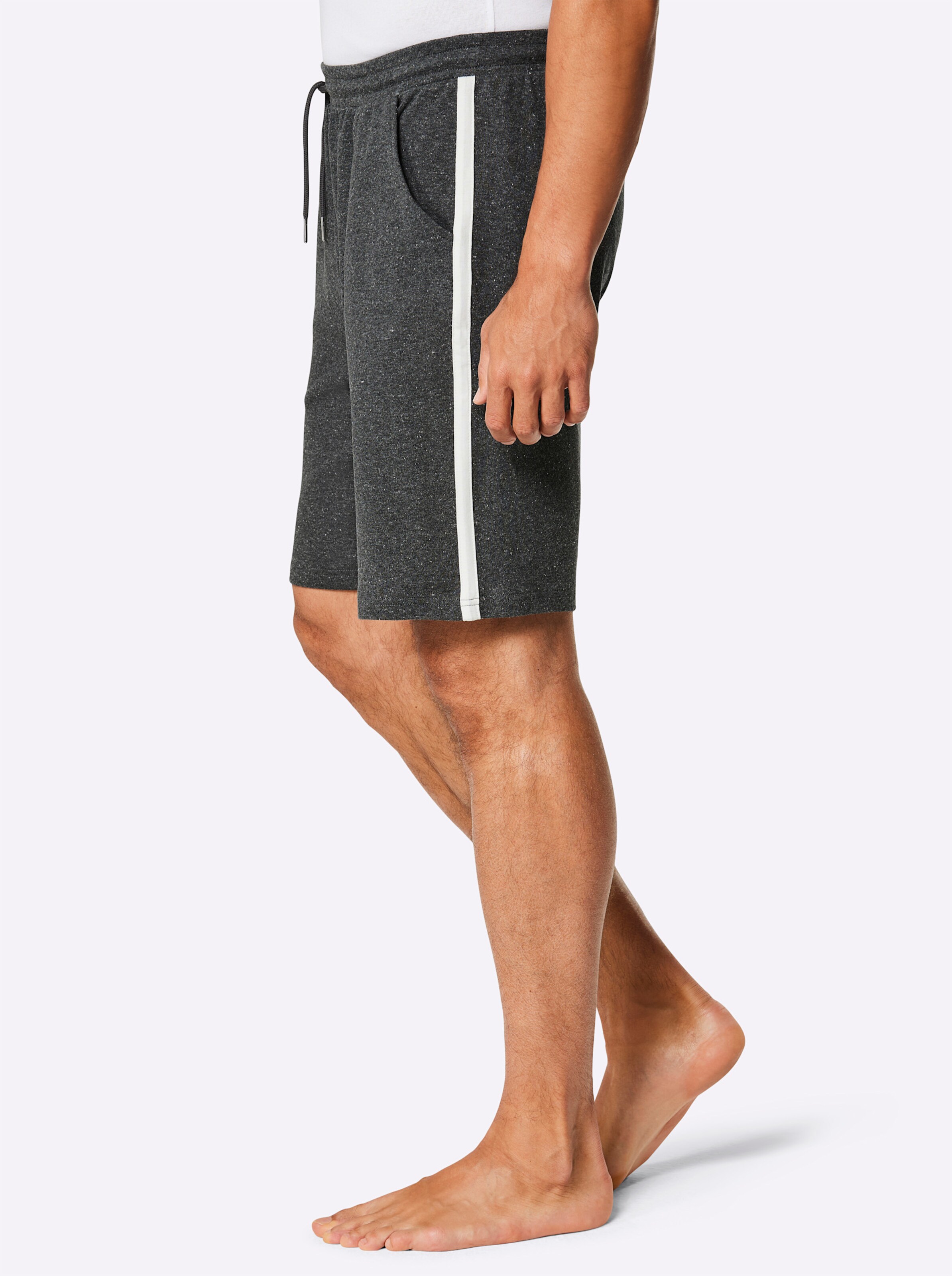 feel good Bermuda in anthrazit-meliert + marine