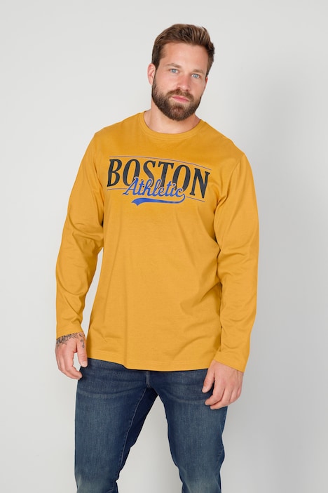 Boston Park Langarmshirt, großer Print, Rundhals