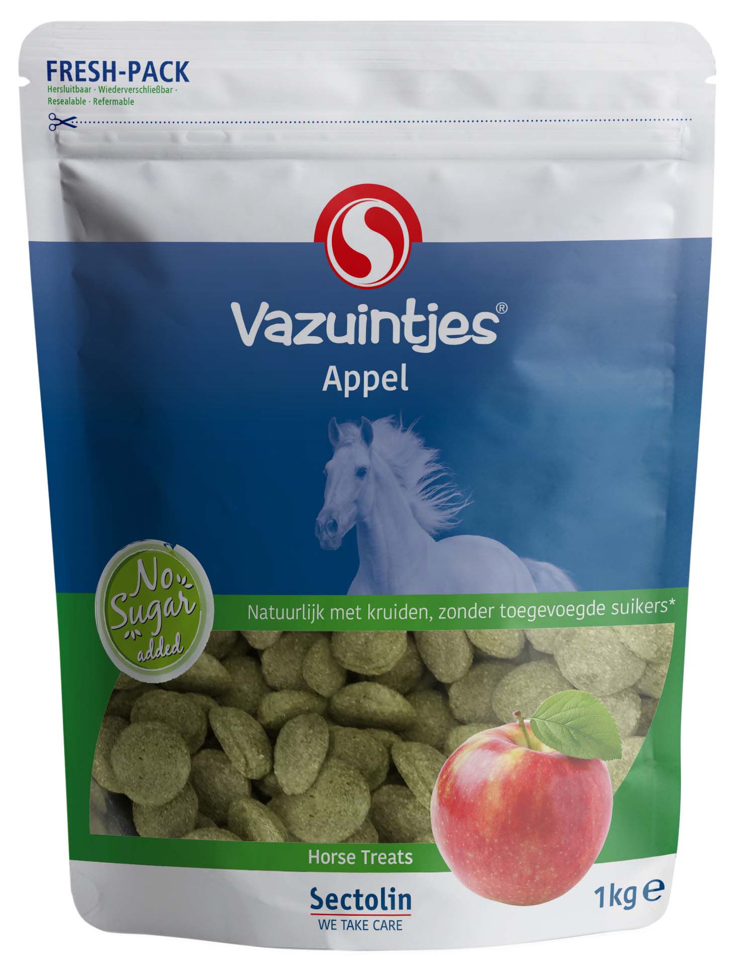 Sectolin Vazuintjes - Paardensnoepjes - 1 Kilogram - Appel