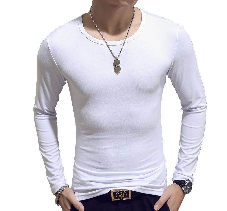 Wewewow - effen T-shirt met lange mouwen
