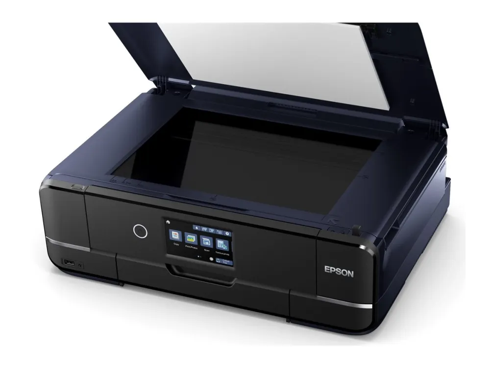 Epson Expression Photo XP-970 Small-in-One - Multifunktionsprinter - farve - blækprinter - A4 (210 x 297 mm) (original) - A3 (medie) - op til 8.1 spm (kopiering) - op til 8.5 spm (udskriver) - 100 ark - USB 2.0, LAN, Wi-Fi(n), USB vært