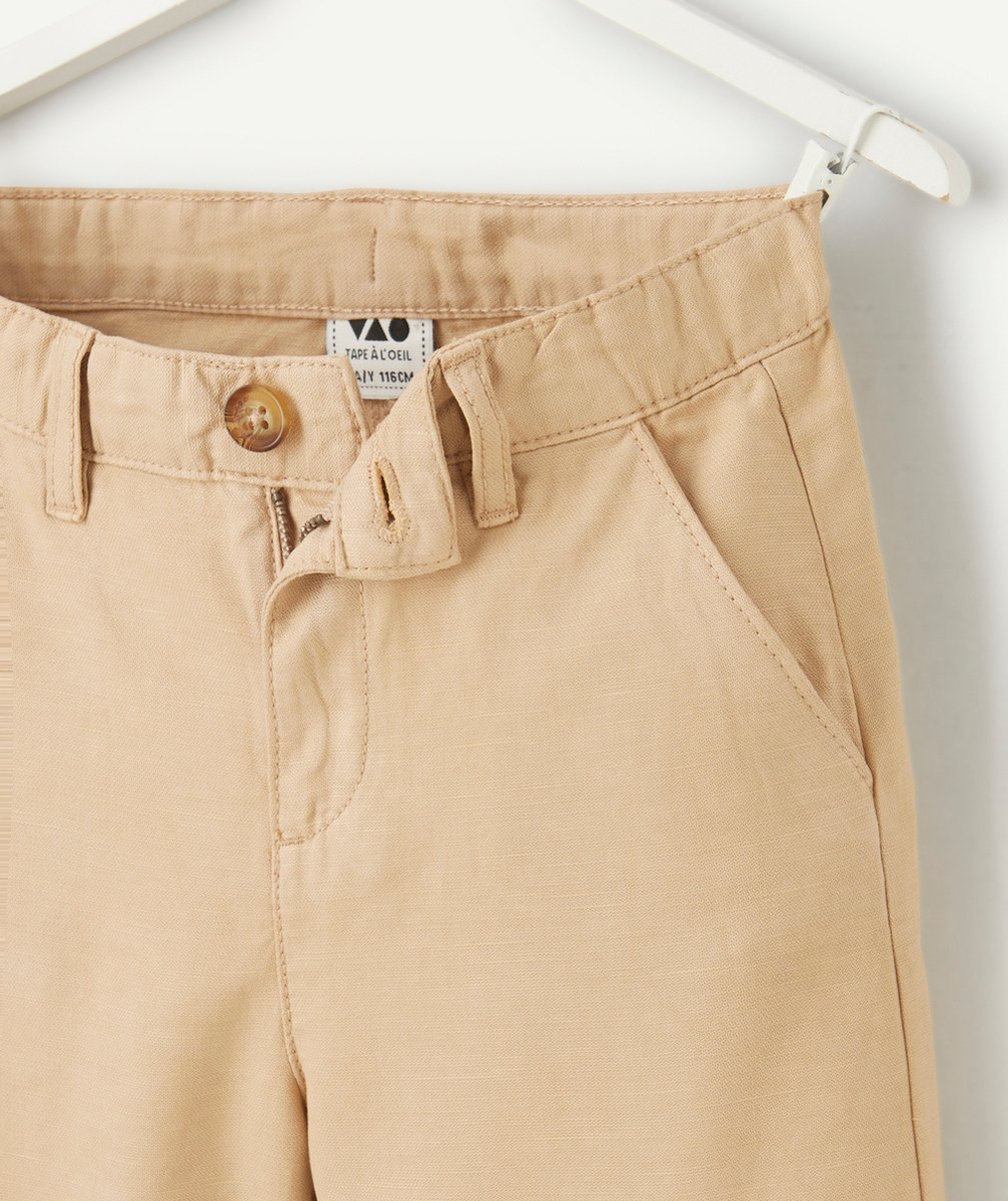 bermuda chino garçon en viscose responsable beige