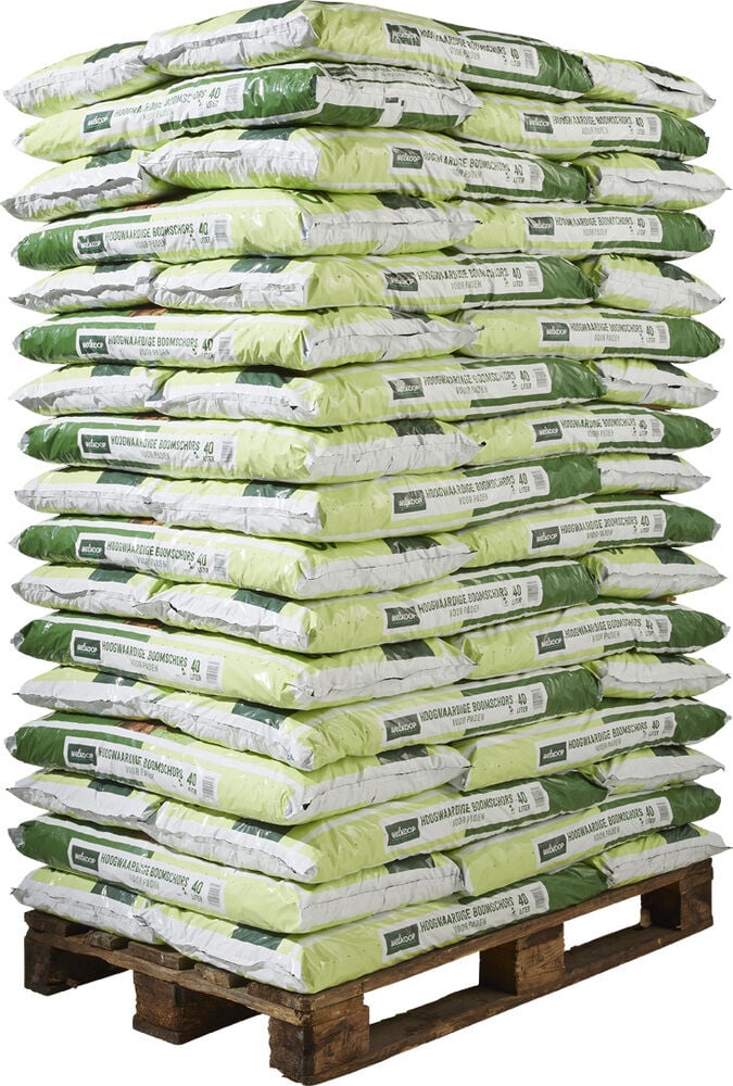 Welkoop - Hoogwaardige Boomschors 40L Pallet - 51 Stuks