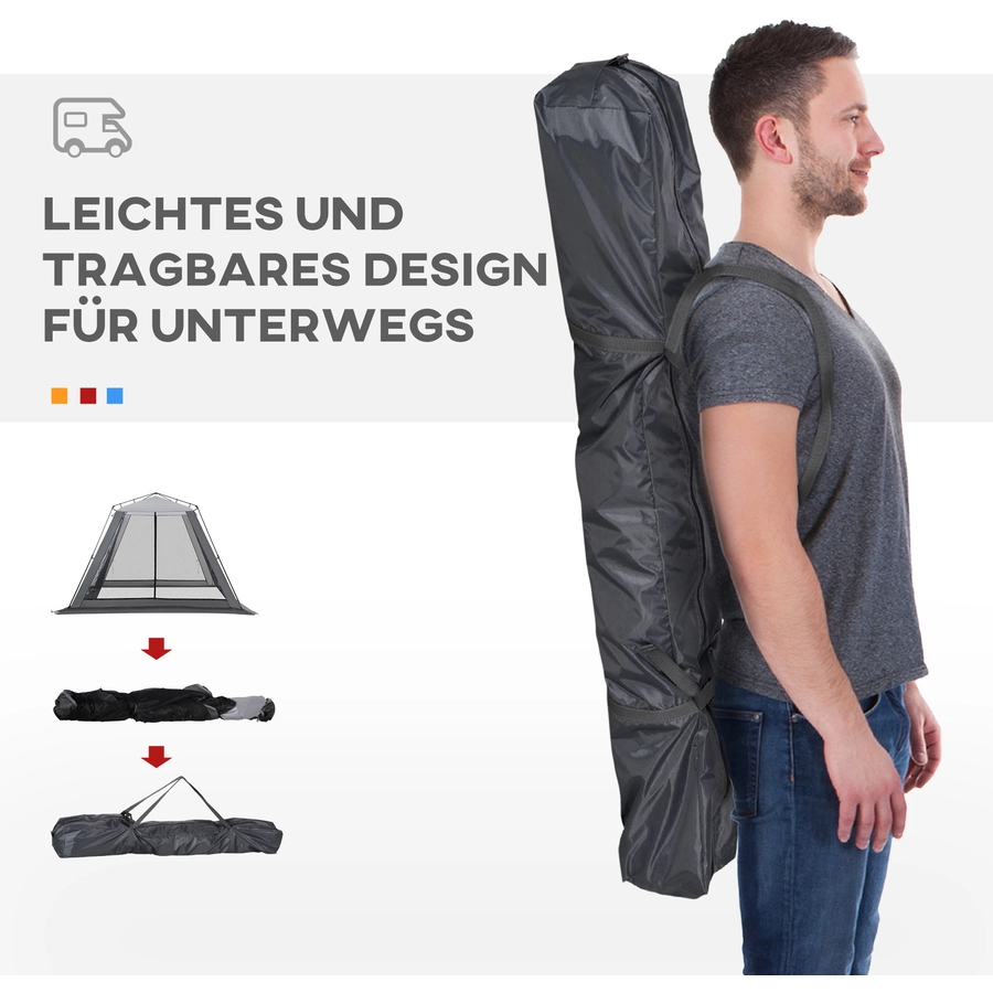 Outsunny Netzzelt inklusive Tragetasche bunt