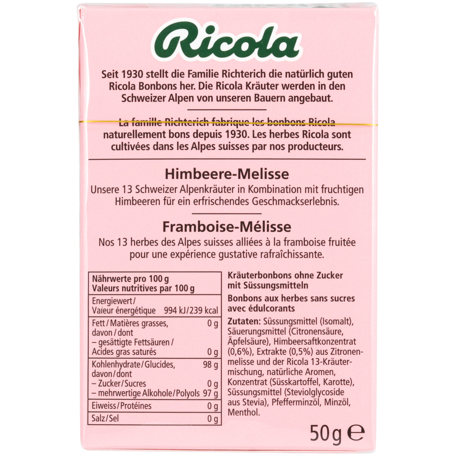 Ricola Himbeere & Melisse