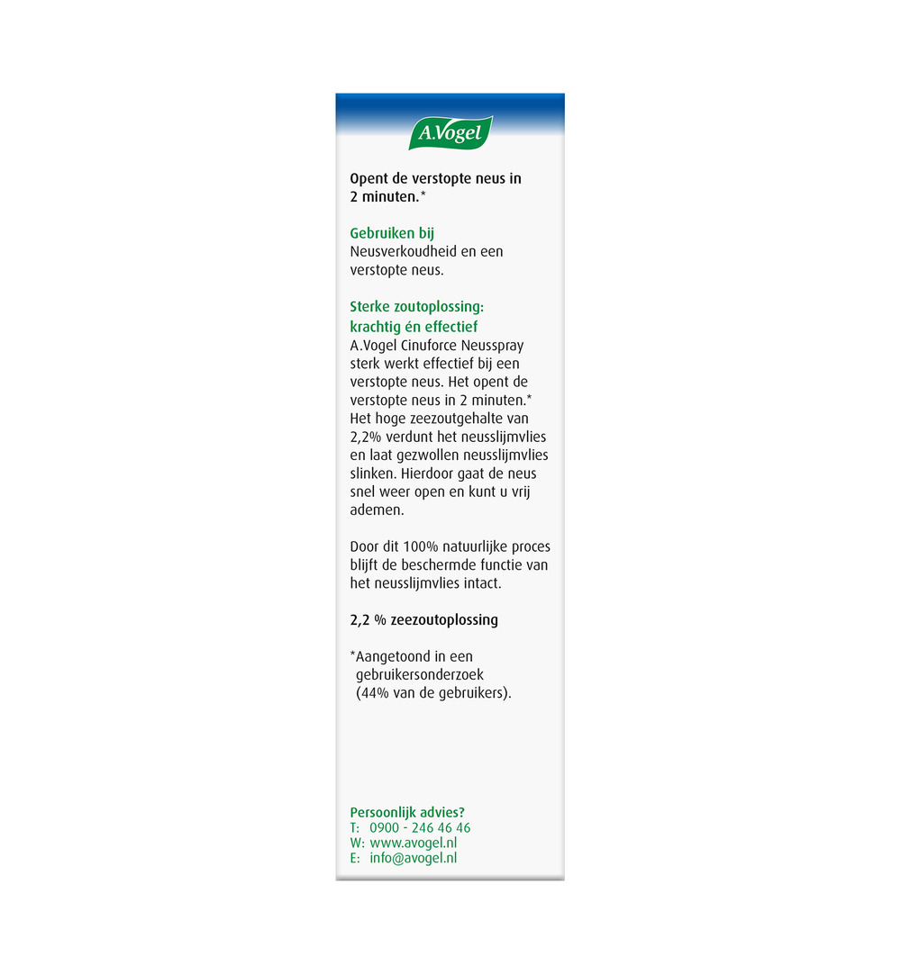 A.Vogel Cinuforce neusspray sterk (20 ml)