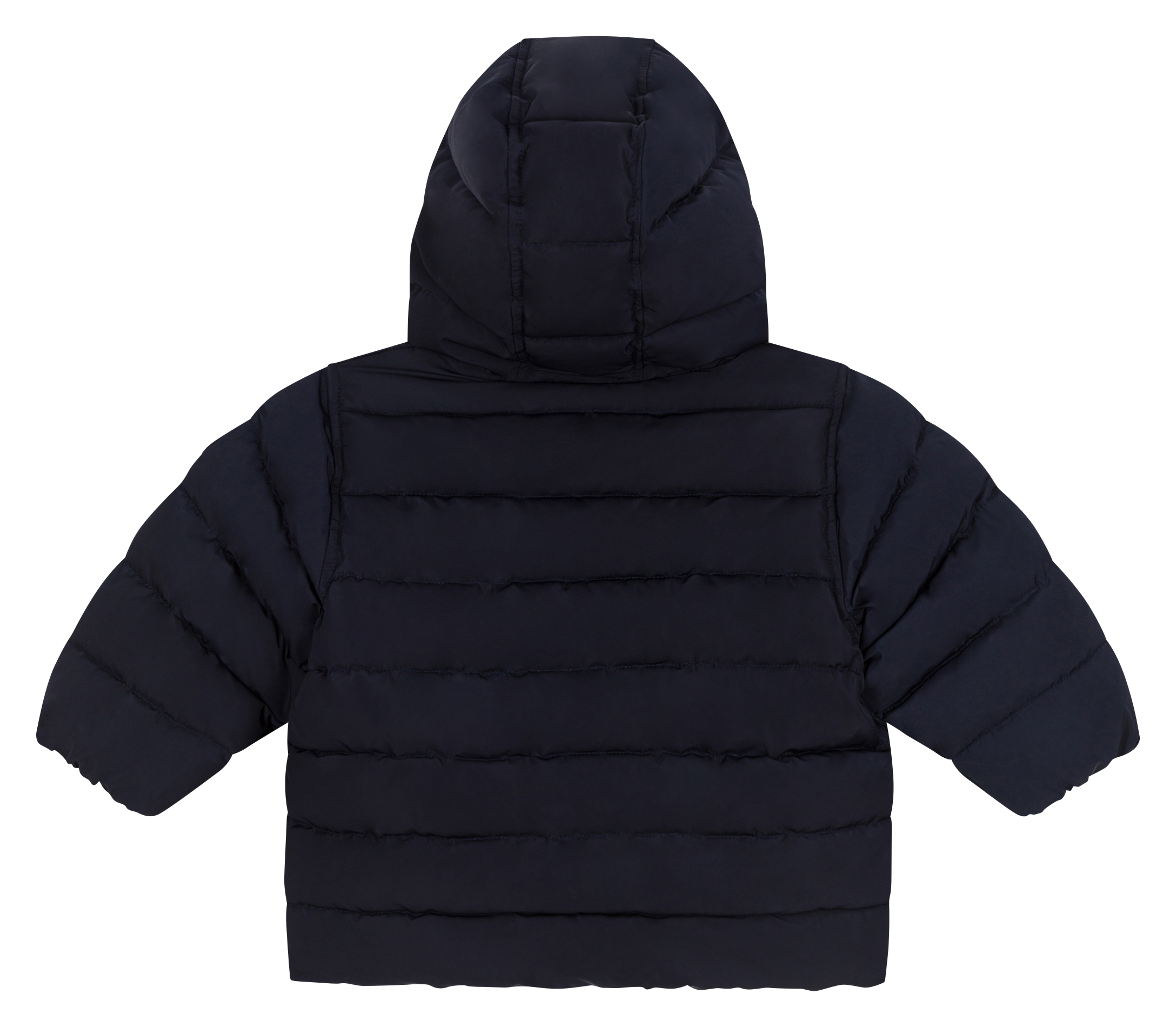 Doudoune droite à capuche | Bleu