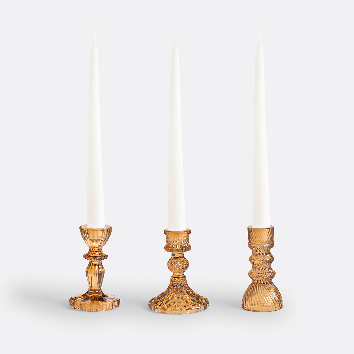 LA REDOUTE INTERIEURS<br>Castiçal de vidro Alt.10,3 cm, Carsa