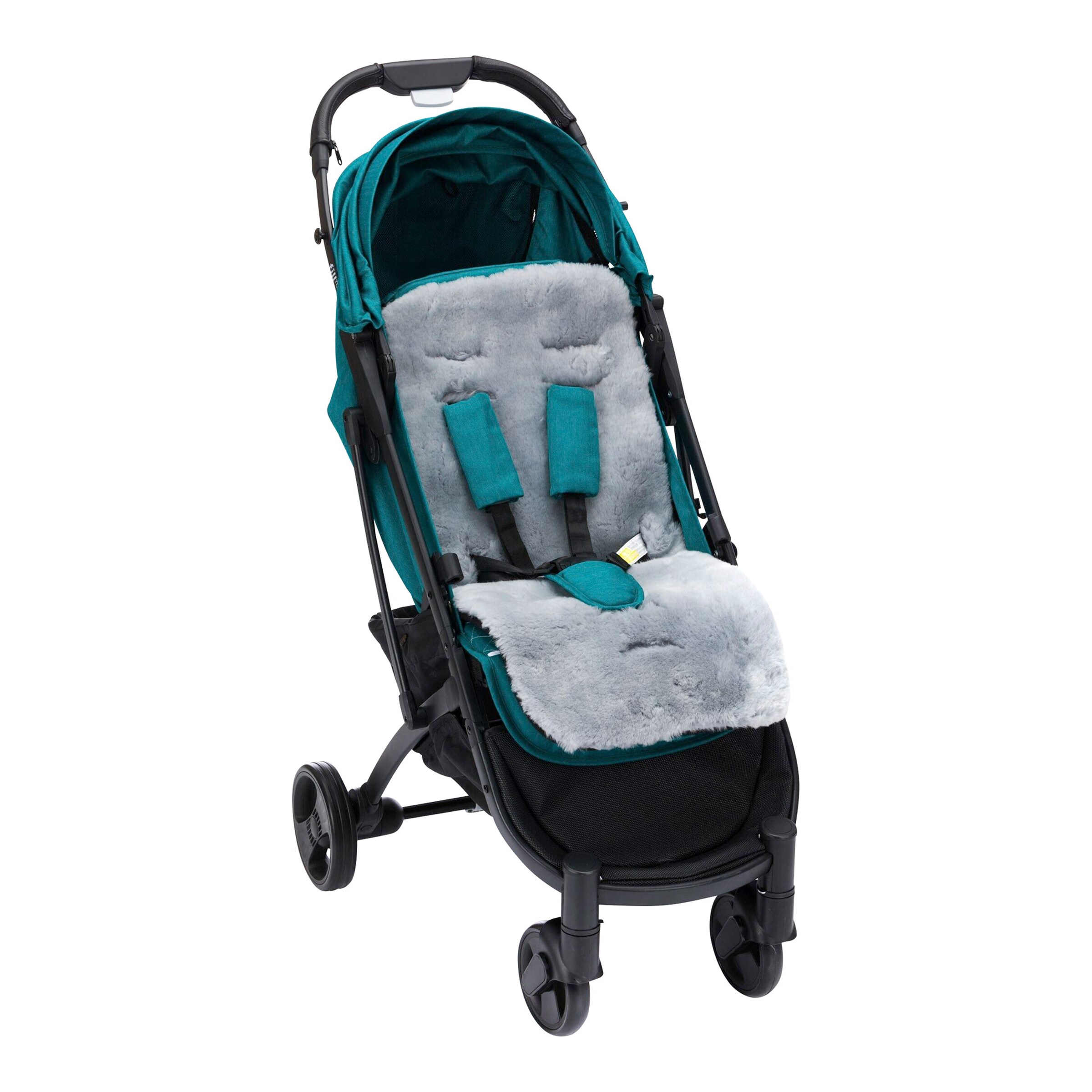 babycab Lammfelleinlage für Kinderwagen, Buggy grau