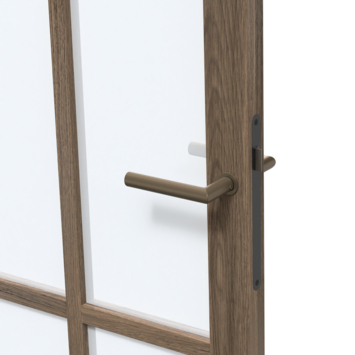 Arne & Bodil binnendeur ABE106 satijnglas - donker eiken houtlook afwerking