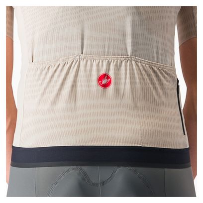 Maillot Manches Courtes Castelli Unlimited Endurance Beige/Orange