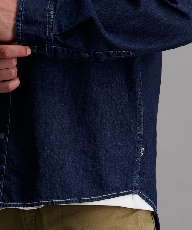 Pioneer Authentic Jeans Jeanshemd , mit abgerundetem Saum